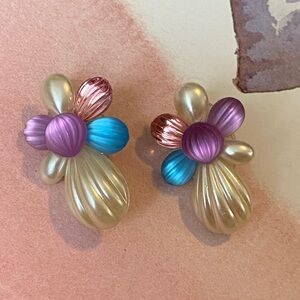 Elegant Multicolor Floral Earrings